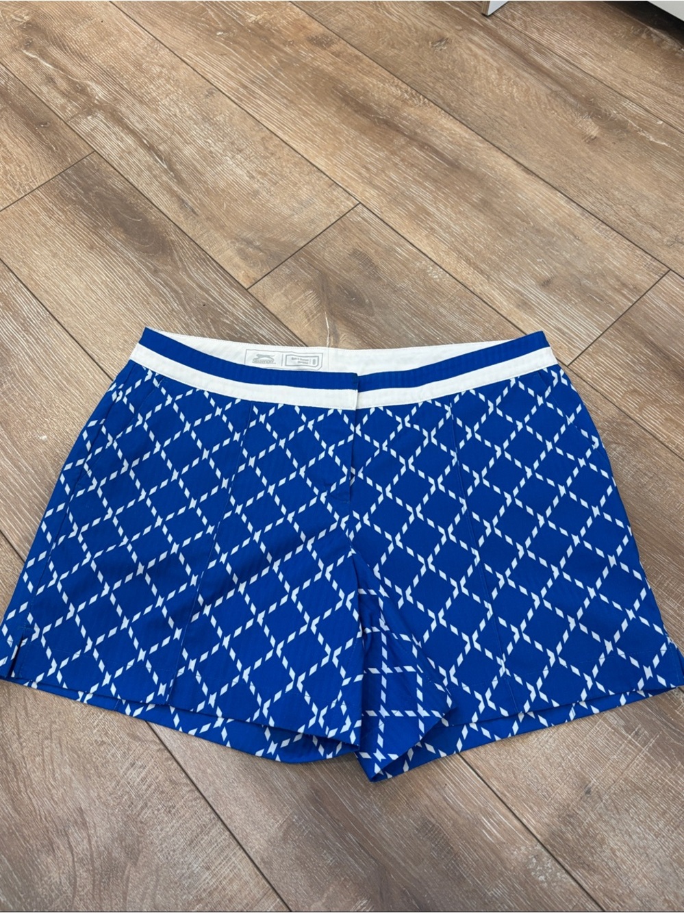 Slazenger Blue Geometric Print Skort with White Waistband